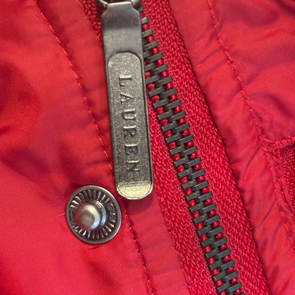 Lauren Ralph Lauren Vibrant Red Hooded Puffer Coat - Picture 10 of 15